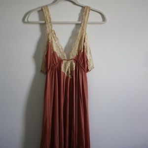 Orange Silk night gown